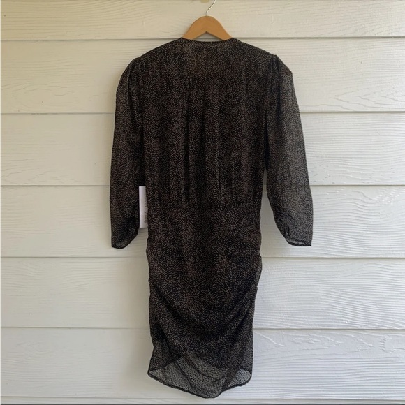 Bishop + Young Starpower Black Burnout Ruched Mini Dress size Small Holiday - Picture 7 of 16